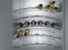 MultiMatic curved bottle rack supports heavy loads