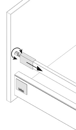 Adjustment mechanisms keep SF10 drawer fronts perfectly flush