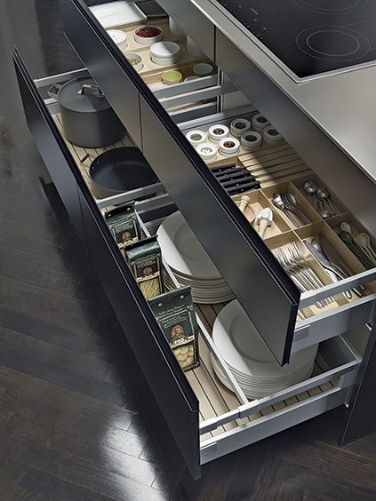 Tidy system of decorative and versatile new interior drawer accessories